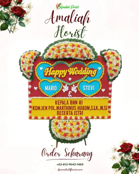 Papan Bunga Pernikahan Purwasari